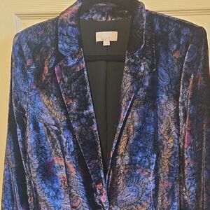 LOFT Multicolor Velvet Blazer